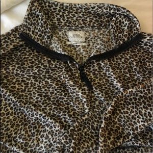 Cheetah cropped long sleeve thermal